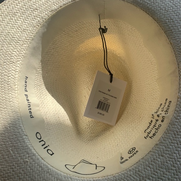 Onia Rosa Panama Hat-Toucan & Flower NWT - Picture 3 of 4
